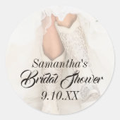 Texas Bride Kristall Boots Brautparty Runder Aufkleber (Vorderseite)