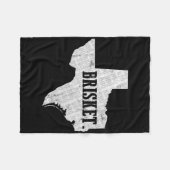 Texas Brisket BBQ und Pitmaster-T-Shirt Fleecedecke (Vorderseite (Horizontal))