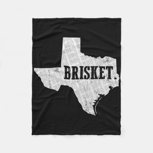Texas Brisket BBQ und Pitmaster-T-Shirt Fleecedecke (Vorderseite)