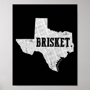 Texas Brisket BBQ und Pitmaster-T-Shirt Poster
