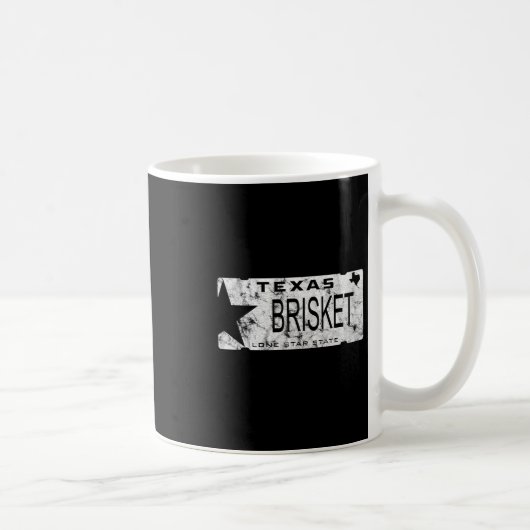 Texas Brisket-Lizenzschild BBQ Pitmaster Kaffeetasse (Rechts)
