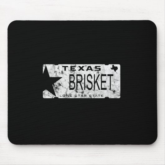 Texas Brisket-Lizenzschild BBQ-Pitmaster Mousepad (Vorne)