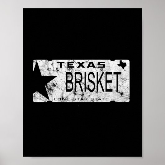 Texas Brisket-Lizenzschild BBQ Pitmaster Poster (Vorne)