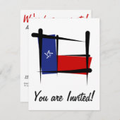Texas-Brush-Fahne Einladung (Vorne/Hinten)