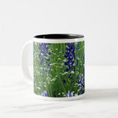 Texas, Buchanan-See. Texas Bluebonnet und Wild Zweifarbige Tasse (Vorderseite Links)