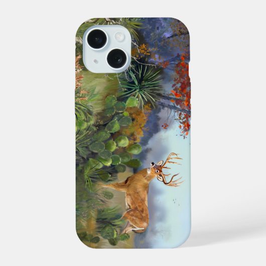 Texas Buck iPhone 15 Fall iPhone 15 Hülle (Rückseite)