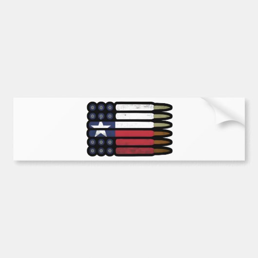 Texas Bullet Ammo Texan State Flag Autoaufkleber (Vorne)
