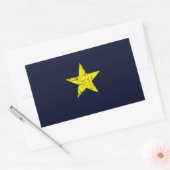 Texas, Burnet Star Historische Flagge, bedrückt Rechteckiger Aufkleber (Umschlag)