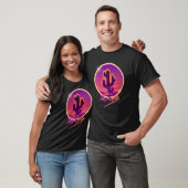 Texas Burning Cactus Neon Vogue Style T-Shirt (Unisex)