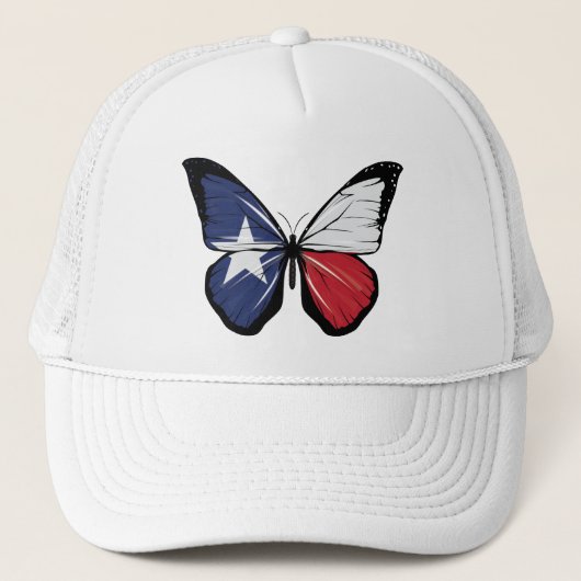 Texas Butterfly Flag Truckerkappe (Vorderseite)