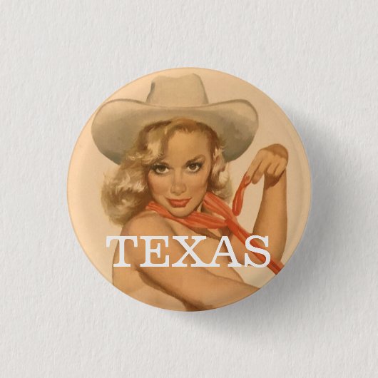 TEXAS BUTTON-UP-MÄDCHEN-SCHALTER BUTTON (Vorderseite)