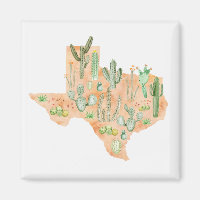 Texas Cactus Cacti Succulent Aquarellkarte