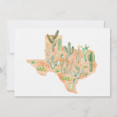 Texas Cactus Watercolor Illustration Map Flat Karte (Vorderseite)