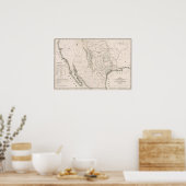 Texas California und Oregon, 1846 Poster (Küche)