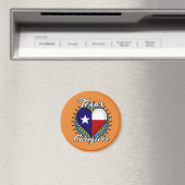 Texas Caregiver-Magnet (orangefarbener Hintergrund Magnet (In Situ (Geschirrspüler))