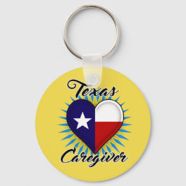 Texas Caregiver Schlüsselanhänger (gelber Hintergr