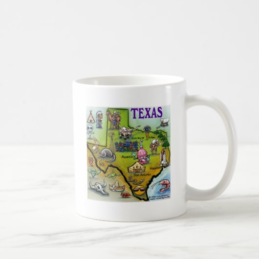 TEXAS-Cartoon-Karte Kaffeetasse (Rechts)