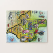 Texas-Cartoon-Karte Puzzle (Horizontal)