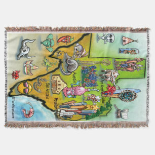 Texas Cartoon Map Decke