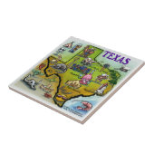 Texas Cartoon Map Fliese (Seite)