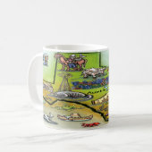 Texas Cartoon Map Kaffeetasse (Vorderseite Links)