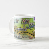 TEXAS Cartoon Map Kaffeetasse (Vorderseite Links)