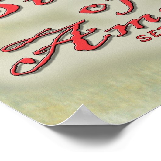 Texas Cartoon Map Poster (Ecke)