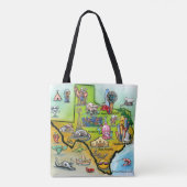 Texas Cartoon Map Tasche (Rückseite)