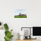 Texas Cattle and Old Red Barn Poster (Heimbüro)