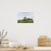Texas Cattle and Old Red Barn Poster (Küche)