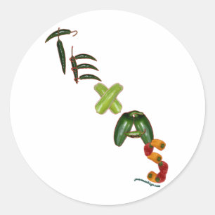 Texas Chili Paprikaschoten Runder Aufkleber