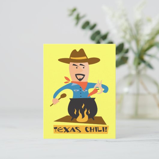 Texas Chili Postkarte (Stehend Vorderseite)