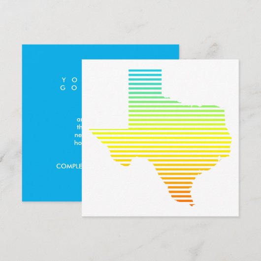 Texas Chill Fade Einladung (Vorne/Hinten)