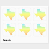 texas chill fade quadratischer aufkleber (Blatt)