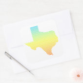 texas chill fade quadratischer aufkleber (Umschlag)