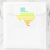 texas chill fade quadratischer aufkleber (Tasche)
