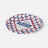 TEXAS Christlich gesegnet Pappteller (Schrägansicht)