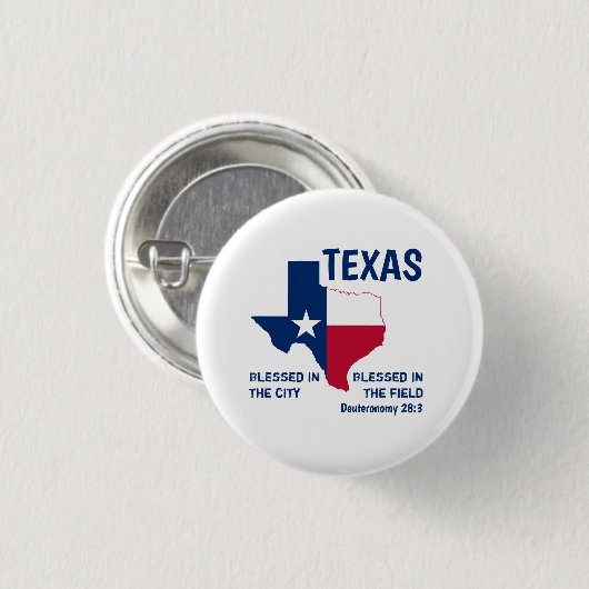 TEXAS Christliche Schrift gesegnet Button (Vorne & Hinten)