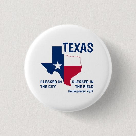 TEXAS Christliche Schrift gesegnet Button (Vorderseite)