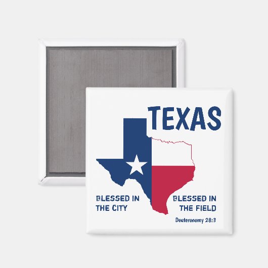 TEXAS Christliche Schrift gesegnet Magnet (Vorderseite/Rückseite)