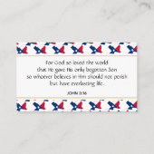 TEXAS | Christliche Schrift | John 3:16 Visitenkarte (Rückseite)