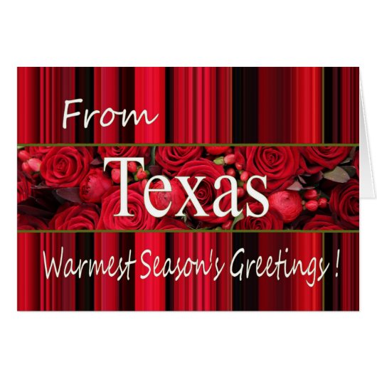 Texas Christmas Card, Staat spezifisch (Vorderseite (Horizontal))