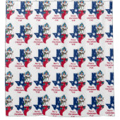 Texas Christmas Cowboy Snowman Frohe Weihnachten Duschvorhang (Vorderseite)