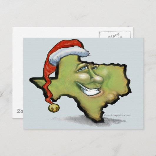 Texas Christmas Feiertagspostkarte (Vorne/Hinten)