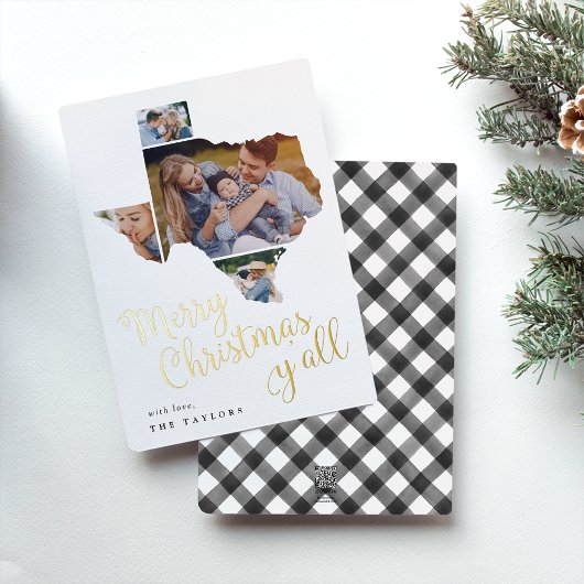 Texas Christmas | FotoCollage Folien Feiertagskarte