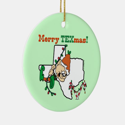 Texas Christmas Keramikornament (Rechts)