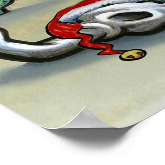 TEXAS Christmas Map Poster (Ecke)