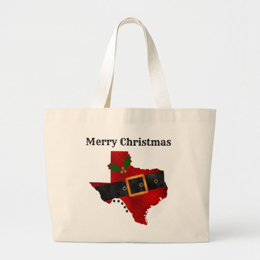 Texas Christmas Tote Bag Jumbo Stoffbeutel (Vorne)