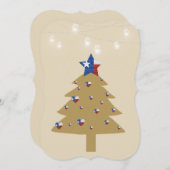 Texas Christmas Tree Card Feiertagskarte (Vorne/Hinten)