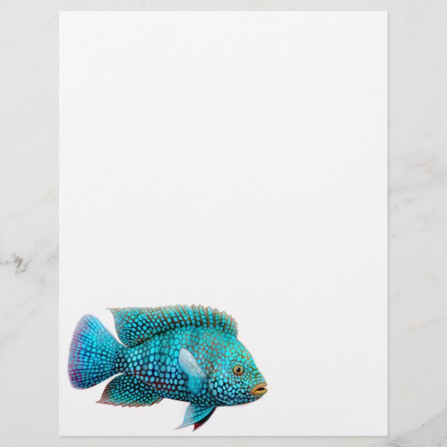 Texas Cichlid Fisch Letterhead (Vorderseite)